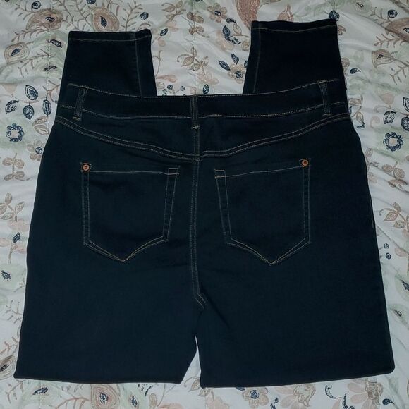 INC International Concepts Mid Rise Skinny Jeans Dark Blue Denim sz 16 W NWOT - Picture 6 of 8